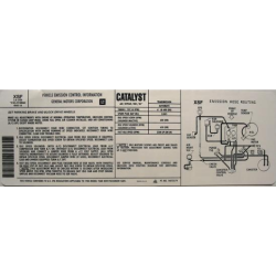 1984 5.0 Emission Hose Routing Decal 14073579